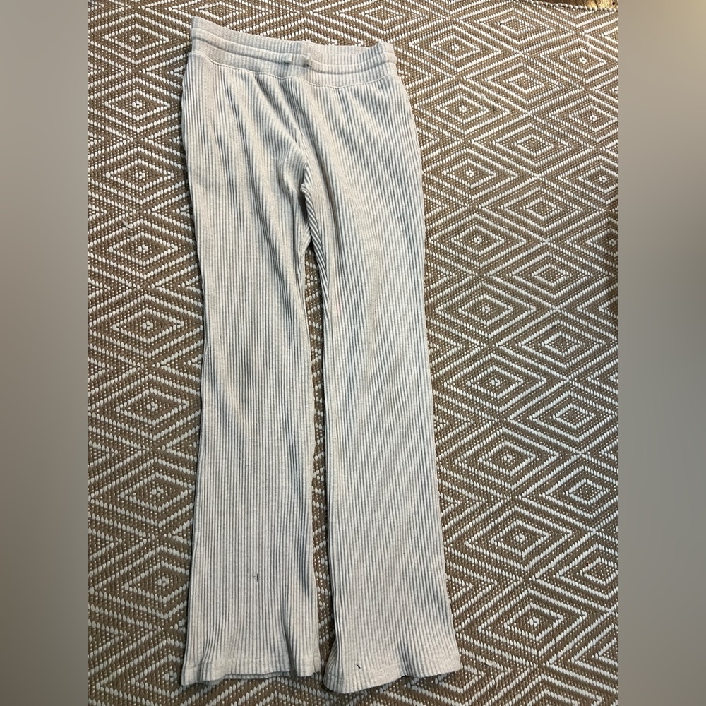 Abercrombie Kids Light Gray Ribbed Pants